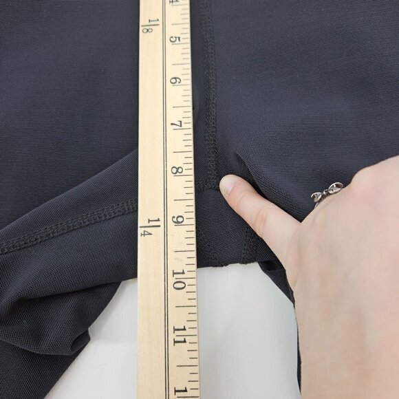 ALALA Black Mesh Zip Ankle Tights Women's S Activewear Athleisure Lounge Wear - Picture 10 of 12